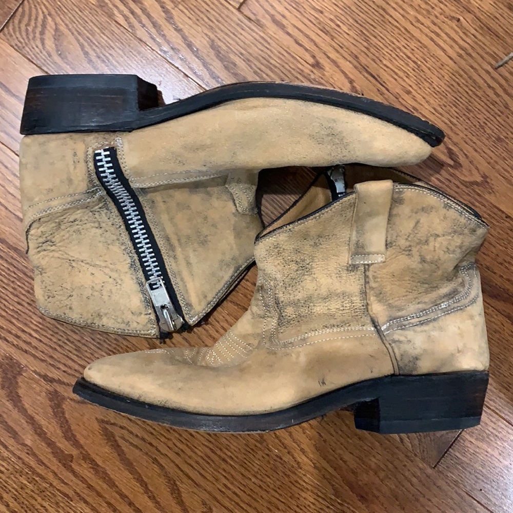 Miz Mooz genuine leather short vintage cowboy boots
